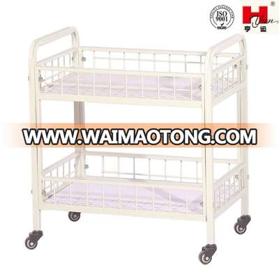 Small Double-layer Sewing Room Trims Trolley for Garment Factory