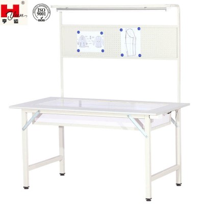 Garment Factory industrial Panel Inspection Table with Lamps